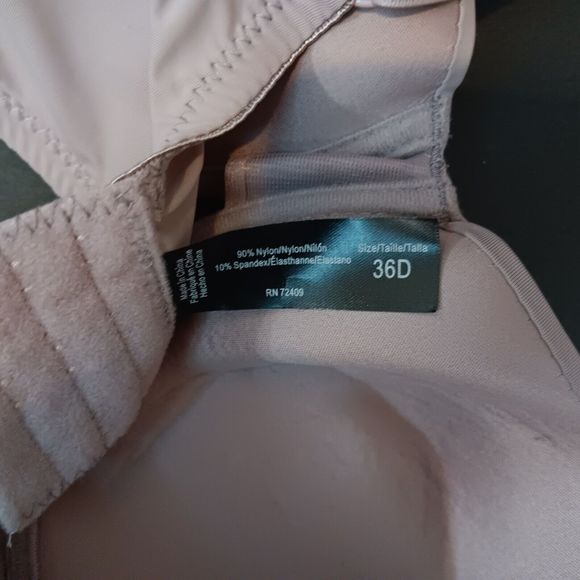 Rene Rofe' Rugby Tan  Lightly Padded Bra w/Underwire & Comfort Straps, Size 36D - Picture 5 of 6